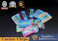 Gold Plated Custom Made Poker Chips Acrylic Crystal Anti Counterfeit