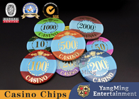 Gold Plated Custom Made Poker Chips Acrylic Crystal Anti Counterfeit