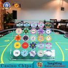 40mm Diameter Display Board Casino Chips Acrylic Horizontal Section Carrier Thickened Refined 20pcs
