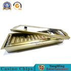 Electroplated Titanium Gold 14 Grid Poker Chip Plate Metal Double Layer Poker Table Chip Box