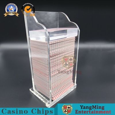 Full Transparent Thick Acrylic  Poker Card Box Of 8 Pairs Table Holder