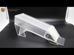 8 أزواج من بطاقات البوكر البلاستيكية ، يمكن تخصيص تاجر طاولة كازينو بلوري أكريليك