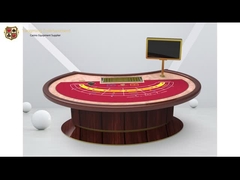 Lucky Six Baccarat Casino Table المصغرة ستة أشخاص البيضاوي خطوة طاولة البوكر اللون حسب الطلب