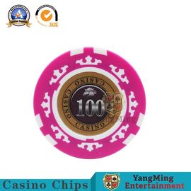 Custom ABS Ceramics Poker Chip Set 10 Gram Club Gaming Stickers Frosted