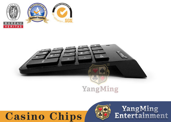 All Black Poker Table Wireless Keyboard Manual Input Casino Game Accessories