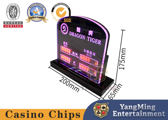Baccarat Acrylic Engraving LED Electronic Betting Display Board Customized