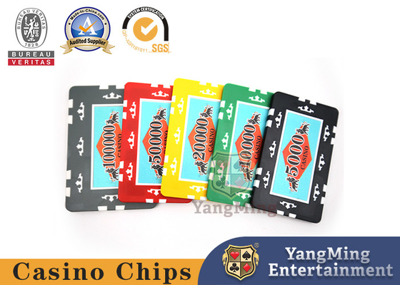 شراء ABS 11.5g Professional Baccarat Texas Poker Chip Set أصفر أخضر أحمر اللون التصنيع عبر الإنترنت