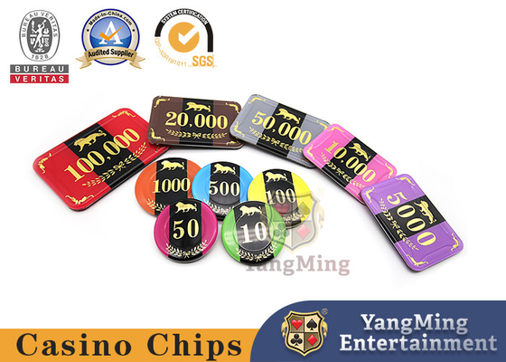 شراء 800 قطعة طاولة باكارات من الأكريليك RFID كازينو بوكر تشيب مجموعة معرف بلاستيك كريستالي قابل للتخصيص التصنيع عبر الإنترنت
