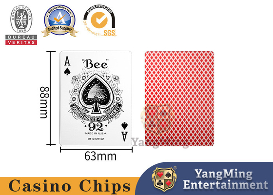 شراء الأحمر والأزرق Bee Back نمط 310g أسود كور كازينو بوكر بطاقة بقعة لون مربع التعبئة والتغليف التصنيع عبر الإنترنت