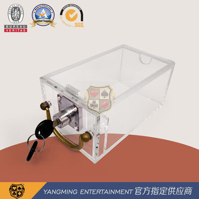 شراء حامل تجاهل الكازينو القياسي 6 أزواج من صناديق هدايا البطاقات من الأكريليك قابل للقفل على طاولة البوكر أعلى صندوق البطاقات التصنيع عبر الإنترنت
