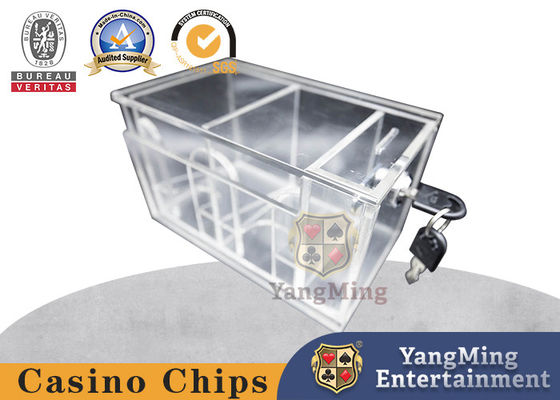 شراء صندوق بطاقات باكارات 8 أزواج مهملة من الأكريليك الشفاف، صندوق بطاقات لعب شبكي التصنيع عبر الإنترنت