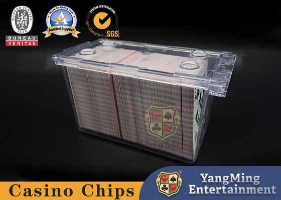شراء شفاف أكريليك 1-8 سطح صندوق لعب بطاقة 300 قطعة أقفال مجانية بمقبض معدني التصنيع عبر الإنترنت