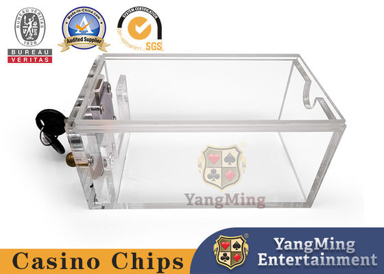 شراء طراز جديد و مخصص بطاقة بوكر 6 طوابق صندوق بطاقة هدايا بطاقة بوكر تكساس باكارا طاولة بوكر شفاف أكريليك مع القفل عقد التصنيع عبر الإنترنت