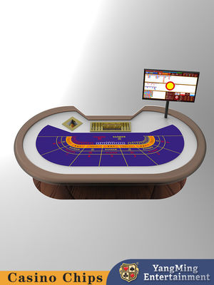 شراء طاولة القمار Baccarat لـ7 أشخاص مفرش طاولة أخضر مخصص حديثًا طاولة لعبة بوكر الخطوة التصنيع عبر الإنترنت
