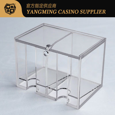 شراء High Quality Acrylic Clear 8 Deck Discard Holder Baccarat Casino Poker Game Table Waste Card Holder التصنيع عبر الإنترنت