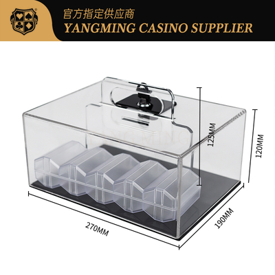 شراء Acrylic Poker Chip Holder - 400 Capacity Texas Hold'em Storage Case التصنيع عبر الإنترنت