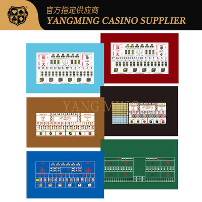 شراء Customizable Casino Sic Bo Tablecloth Durable 100% Polyester Fabric For Sic Bo Casino Tables التصنيع عبر الإنترنت