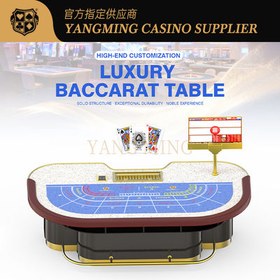 شراء 10 Persons High Quality Poker Table Solid Wood Baccarat Gambling Table For Sale التصنيع عبر الإنترنت
