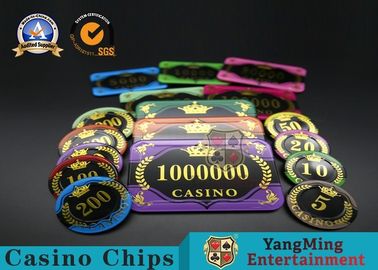شراء باكارات تكساس الاكريليك الذهب ختم رقاقة لعبة البوكر الجدول رقاقة عملة التصنيع عبر الإنترنت