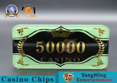 شراء مخصص السيراميك كلاي ورقائق كازينو البوكر البلاستيكية مع شعار مخصص YM- CP030-31 التصنيع عبر الإنترنت