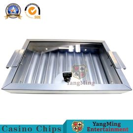 شراء 8 صفوف فضية اللون بوكر الجدول رقاقة صينية 375 * 253mm ملحقات طاولة العوامة التصنيع عبر الإنترنت