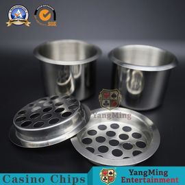 شراء 70g Casino لعبة زينة تكساس Hold 'Em Table الفولاذ المقاوم للصدأ قطرة في شاشة منفضة سجائر لعبة البوكر حامل الشراب التصنيع عبر الإنترنت