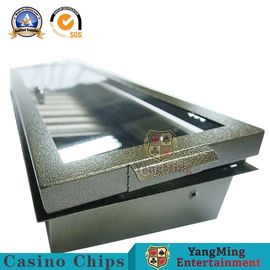 شراء 680 * 210mm طاولة البوكر رقاقة صينية 1 قفل 14 جرام خلط حالة رقائق القمار التصنيع عبر الإنترنت