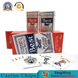 شراء بطاقات الورق التقليد الأزرق الأساسية 88 * 63mm سمك الجدول اكسسوارات القمار ورقة أوراق اللعب التصنيع عبر الإنترنت