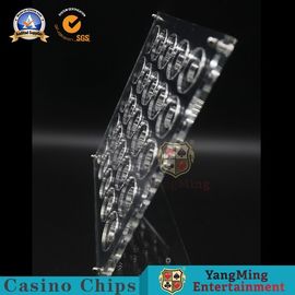 شراء 40mm القطر عرض المجلس كازينو رقائق الاكريليك أفقي الناقل الناقل سميكة مكرر 20pcs التصنيع عبر الإنترنت