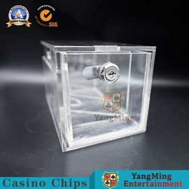 شراء 200 * 115 * 115mm حامل لعبة البوكر تجاهل كامل حامل بطاقة اللعب واضحة مع قفل معدني التصنيع عبر الإنترنت