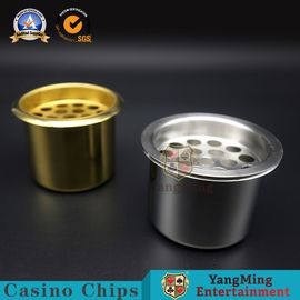 شراء اكسسوارات الكازينو الصناعية لعبة مخصصة الفولاذ المقاوم للصدأ اللون الفضي منفضة طاولة القمار حامل مخصص للمياه التصنيع عبر الإنترنت