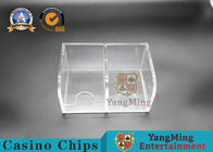 Plastic Thickness Playing Cards Holder / Luxury Vip Club Personalized Two Deck