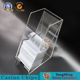 شراء شفاف 8 طوابق بطاقة اللعب مربع الاكريليك كامل الطبل بوكر بطاقة تاجر بطاقة حامل البطاقة التصنيع عبر الإنترنت