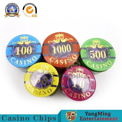 شراء مجموعة رقائق بلاستيكية من الطين ABS الأمريكي 760 قطعة لعبة Texas Hold 'Em Game الخاصة بعملة معدنية أساسية لمكافحة التزييف التصنيع عبر الإنترنت