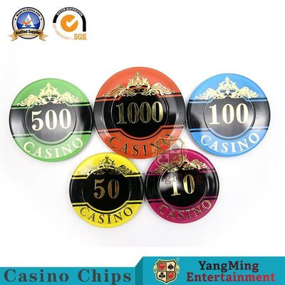 شراء 50mm كريستال أكريليك رقائق مجموعة تكساس هولدم رقائق البلاستيك ختم الساخنة التصنيع عبر الإنترنت