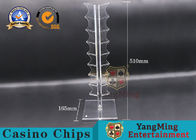 16Pcs Acrylic Round 40mm Casino Game Accessories Chip Coin Display Rack