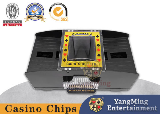 شراء لعبة البوكر البلاستيكية السوداء مع 4 بطاريات AA للاستخدام الفردي Dezhou Club VIP Room Card Shuffler التصنيع عبر الإنترنت