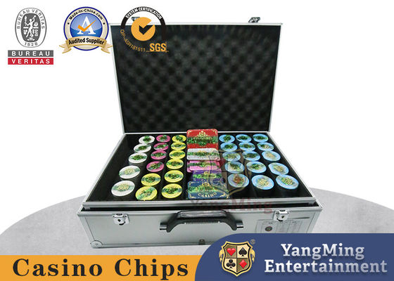 شراء الاكريليك ثلاث طبقات الذهب ختم رقاقة مجموعة 760 مجموعة رقائق لعبة طاولة البوكر التصنيع عبر الإنترنت