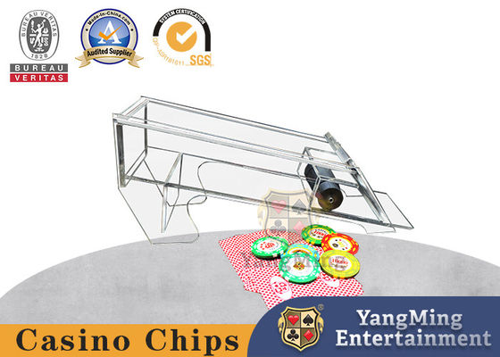 شراء شفافة بالكامل سميكة 8 مجموعات من لعبة البوكر سوليتير أكريليك موزع المتسابق التصنيع عبر الإنترنت