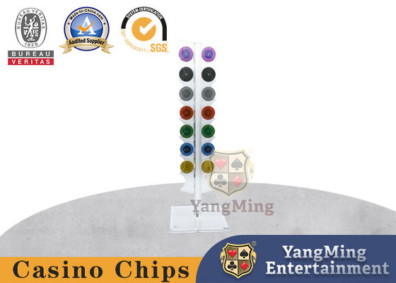 شراء طاولة كازينو روليت 8 قطع عرض حامل رقاقة بوكر أكريليك قياسي التصنيع عبر الإنترنت