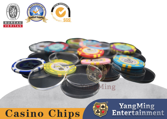 شراء 40mm القطر الشفاف الاكريليك السيراميك كلاي رقاقة عملة فاصل حسب الطلب التصنيع عبر الإنترنت