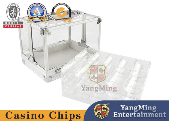 600 Capacity Acrylic Poker Chip Case with 6 Storage Trays