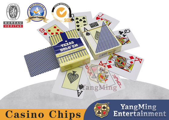 ورق لعب Texas Holdem Club 100٪ جديد مقاوم للماء بطاقات بلاستيكية مطبوعة كبيرة الحجم