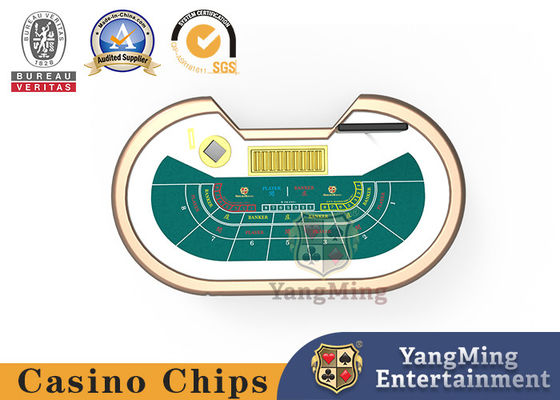 طاولة القمار Baccarat لـ7 أشخاص مفرش طاولة أخضر مخصص حديثًا طاولة لعبة بوكر الخطوة