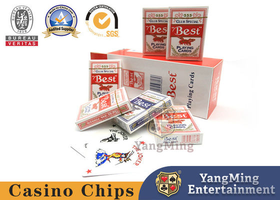555 كازينو البوكر الاحمر الازرق الباكارات تكساس لعبة طاولة 280 غرام بطاقات البوكر الأزرق