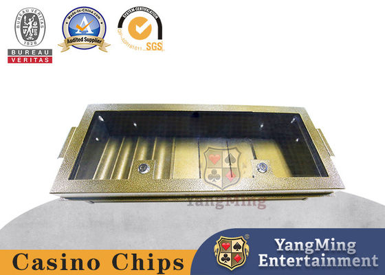 مصنع مخصص كازينو نادي رقائق طافية معدنية طبقة واحدة رقائق البوكر وعاء مع قفل معدني بطاولة الباكارات