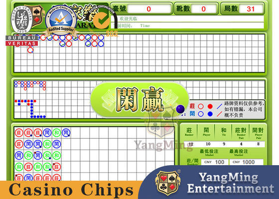 Baccarat Dragon Tiger Poker Table نظام العرض الإلكتروني برامج القمار الدولية للبطاقات