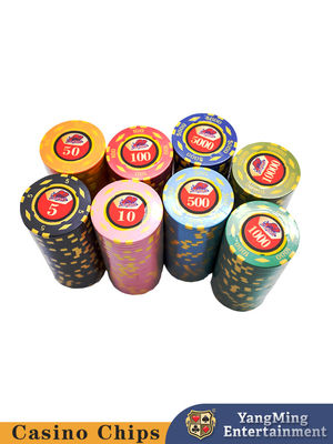 بيع الأسهم الولايات المتحدة الأمريكية ABS Texas Hold'em رقمي ملصق رقائق كازينو لعبة الترفيه