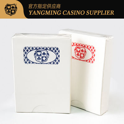 نادي القمار بطاقات لعب مصنع تخصيص 310g 88 * 63mm الأسود الأزرق النواة البلاستيكية الورق بطاقات البوكر