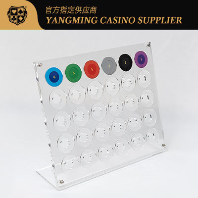 30pcs 40mm أكريليك شريحة رف للكازينو خصيص الروليت طاولة رقائق العرض